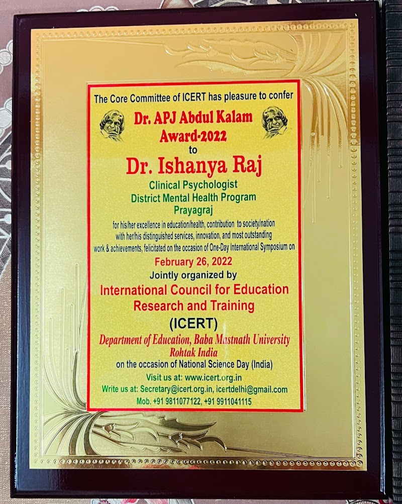 Dr Ishanya Raj Clinical Psychologist