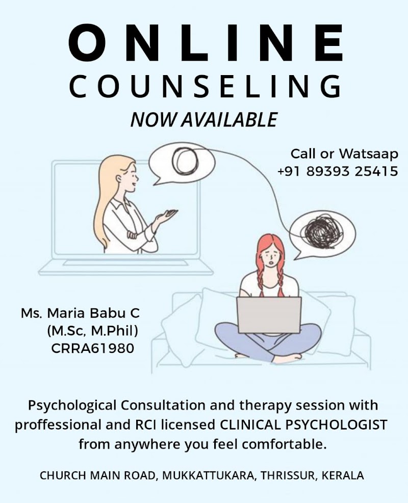 Maria Babu C Clinical Psychologist @ APOLLO ADLUX HOSPITAL, KOCHI. ASWINI HOSPITAL, THRISSUR - Psychologist in Mukkattukara, Thrissur (Photo by Kurian J V)