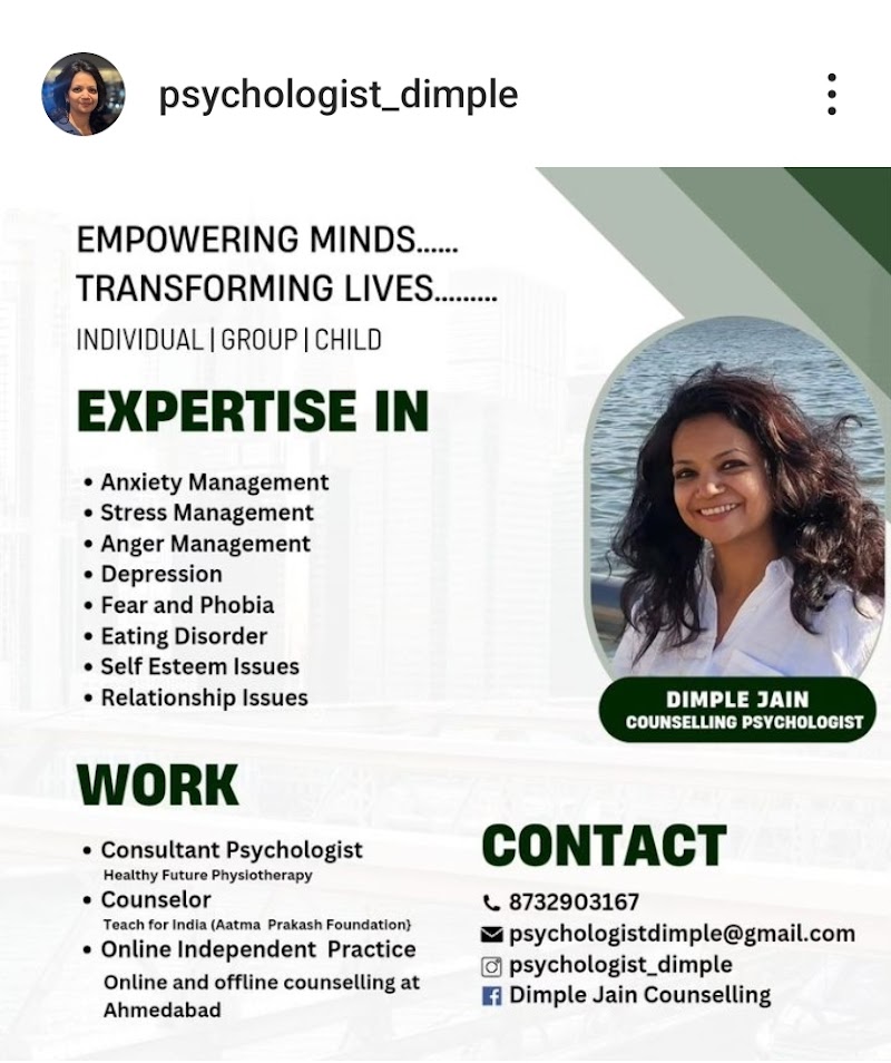 Psychologist Dimple - Psychologist in Paldi, Ahmedabad (Photo by Psychologist Dimple)