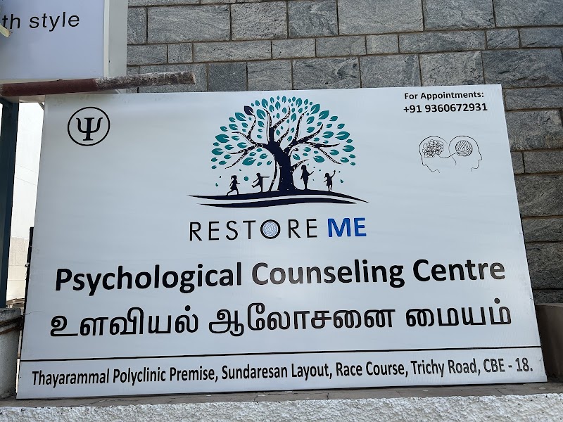 Restore Me Psychology Counseling Center - Psychologist in Highways Colony, Coimbatore (Photo by Restore Me Psychology Counseling Center)
