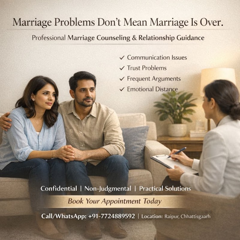 SK CONSULTANT | BEST PSYCHOLOGIST IN RAIPUR | BEST RELATIONSHIP COUNSELOR | STUDENT COUNSELOR | PARENTING COUNSELOR - Psychologist in Sunder Nagar, Raipur (Photo by SK CONSULTANT | BEST PSYCHOLOGIST IN RAIPUR | BEST RELATIONSHIP COUNSELOR | STUDENT COUNSELOR | PARENTING COUNSELOR)